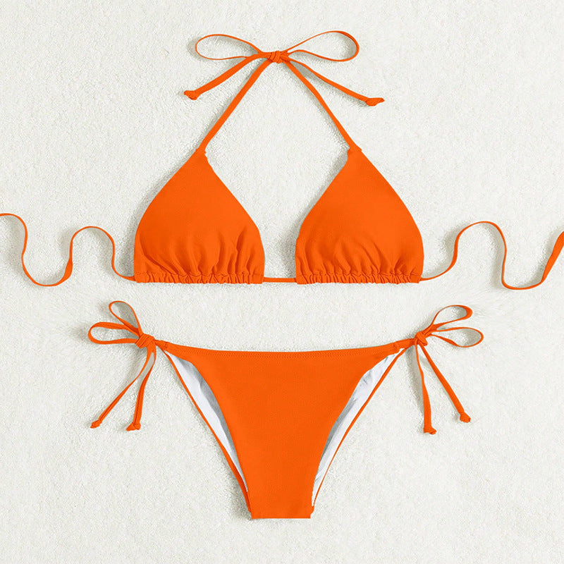 Anna – Bunter gebundener Halter-Bikini