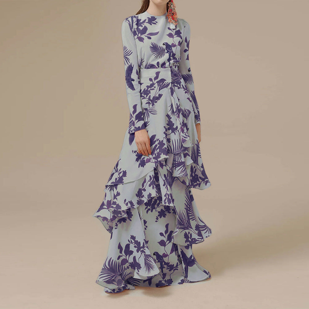 Brenda – Modisches Bedrucktes Rüschensommerkleid