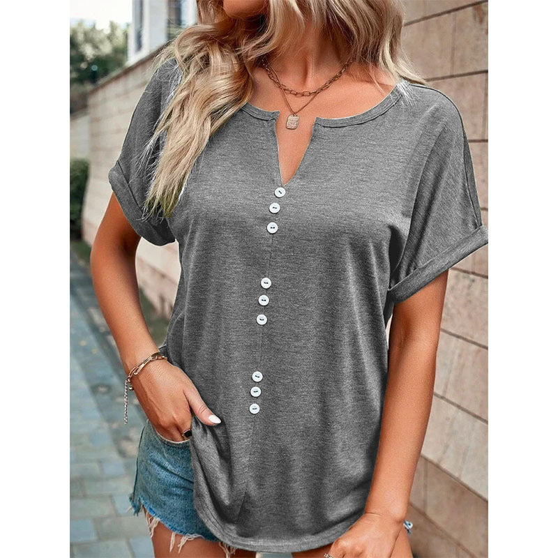 Donna – Sommerbluse mit Knopfdesign