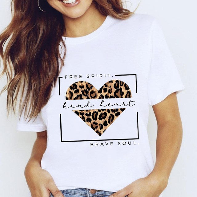 Helen – Weißes Harajuku T-Shirt mit Sternenprint