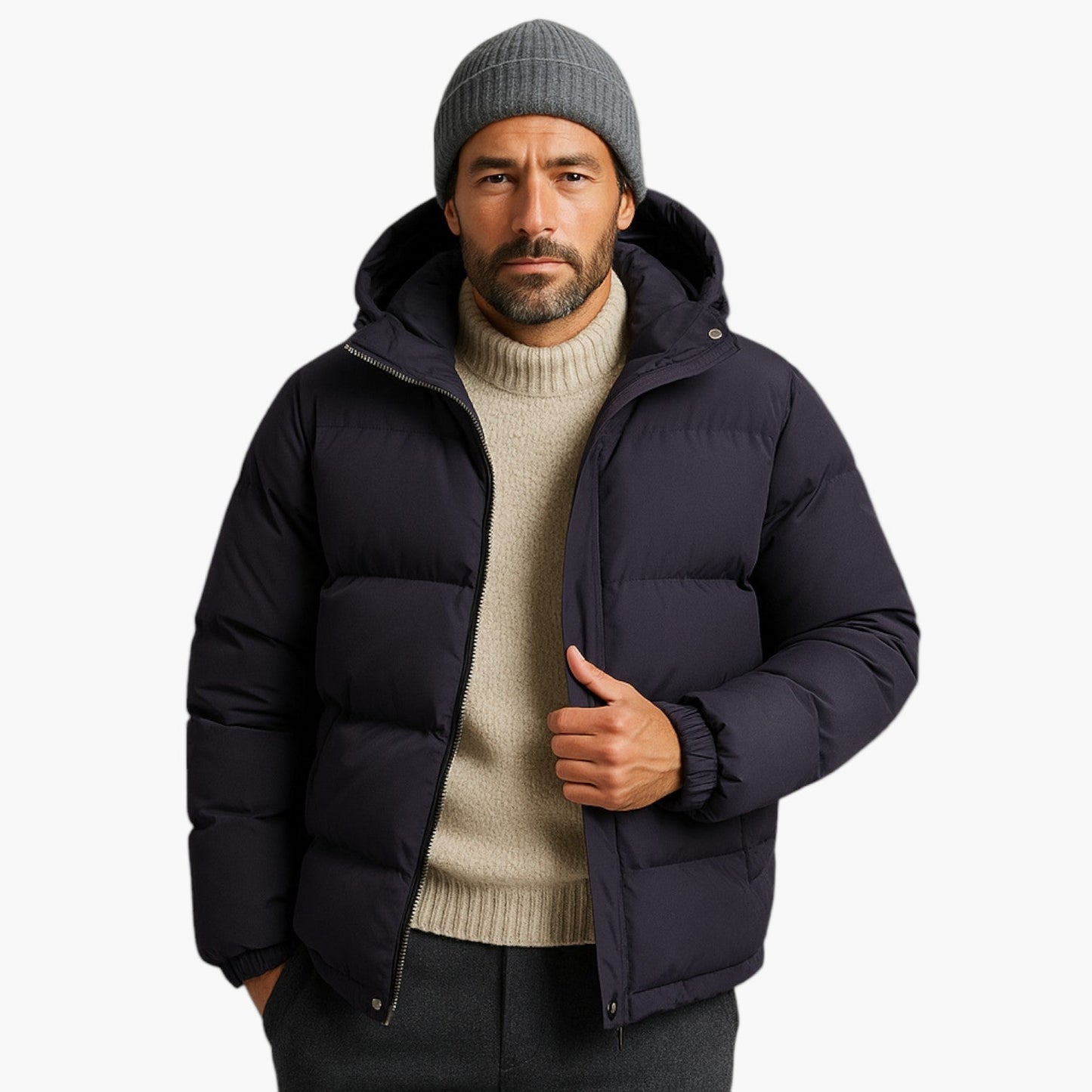 Herren Winter Parka Jacke – Urban Steppmantel mit Kapuze für Alltag & Outdoor