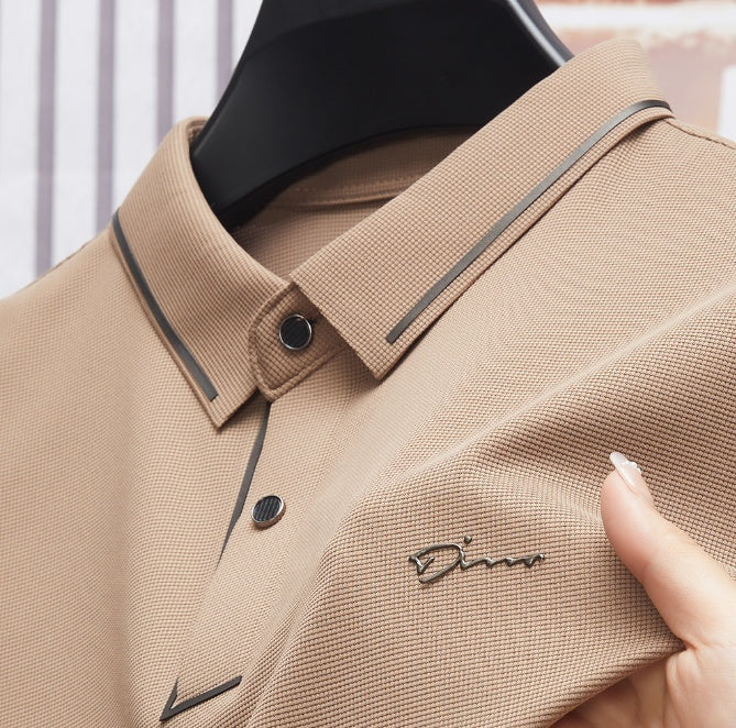 Charlie – Sommer-Polohemd mit kurzen Ärmeln aus Ice Silk
