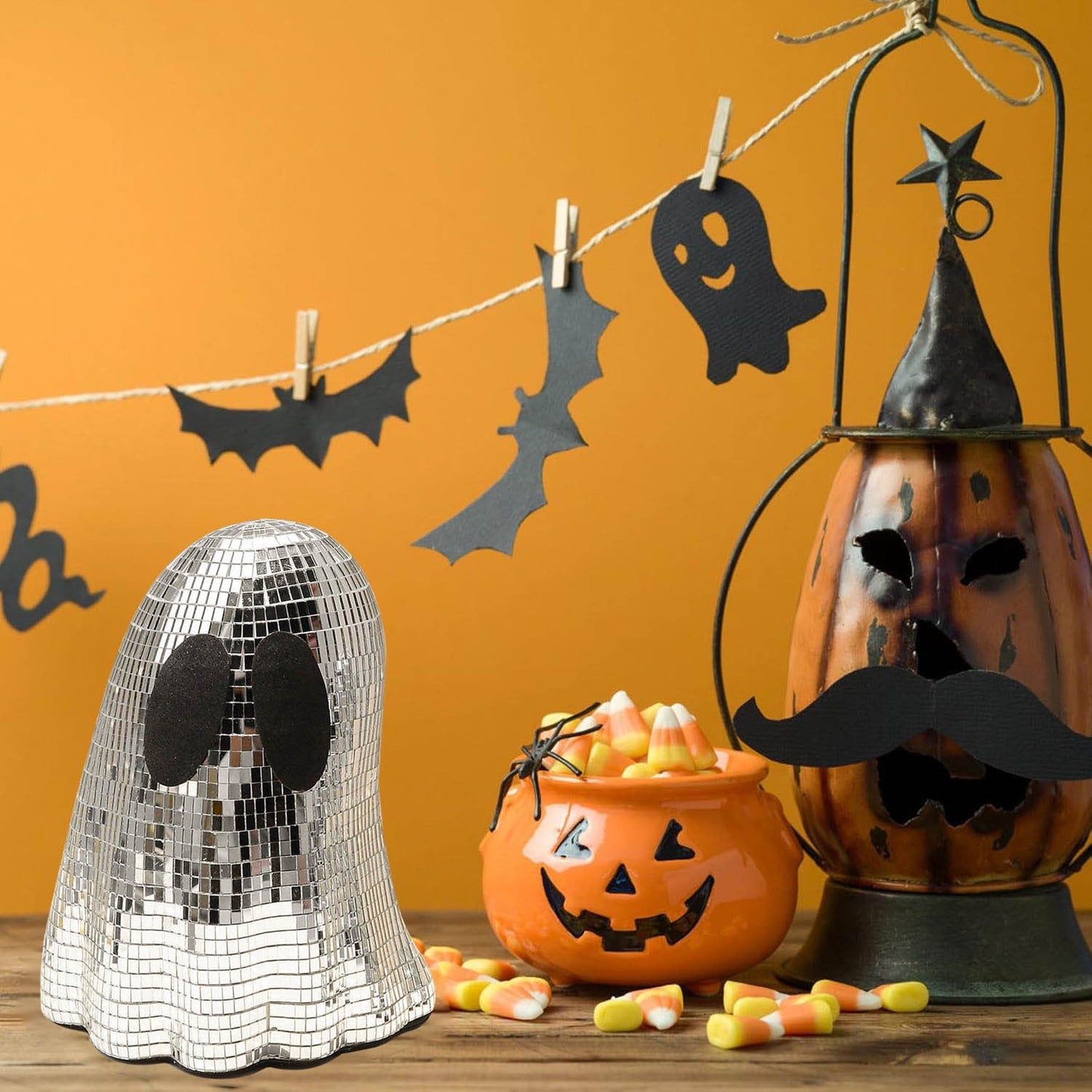 Halloween Deko Geisterfiguren – Spiegelkachel Geister für Party & Spukhaus