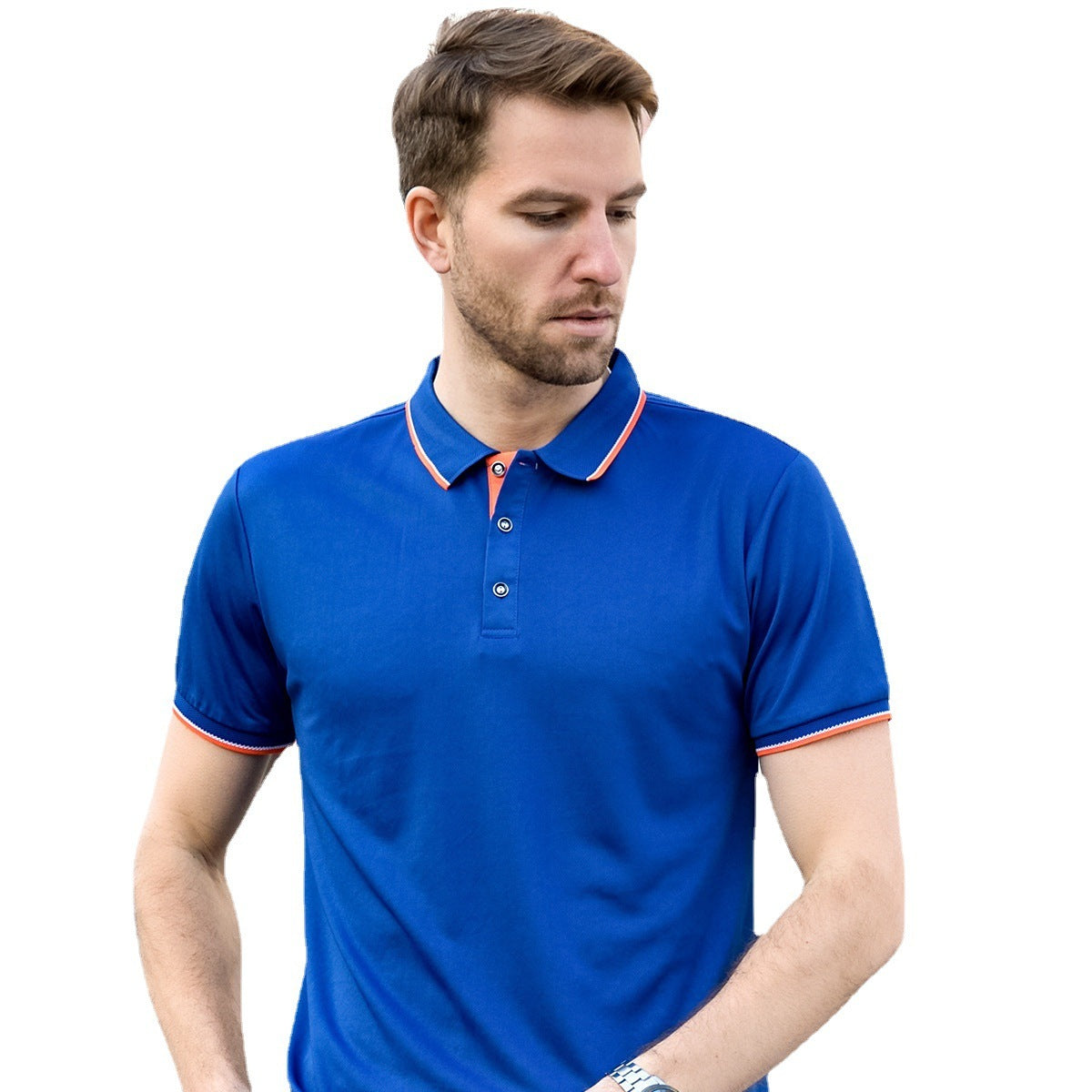 Dale – Herren Polohemd mit dünnem Kragen und kurzen Ärmeln