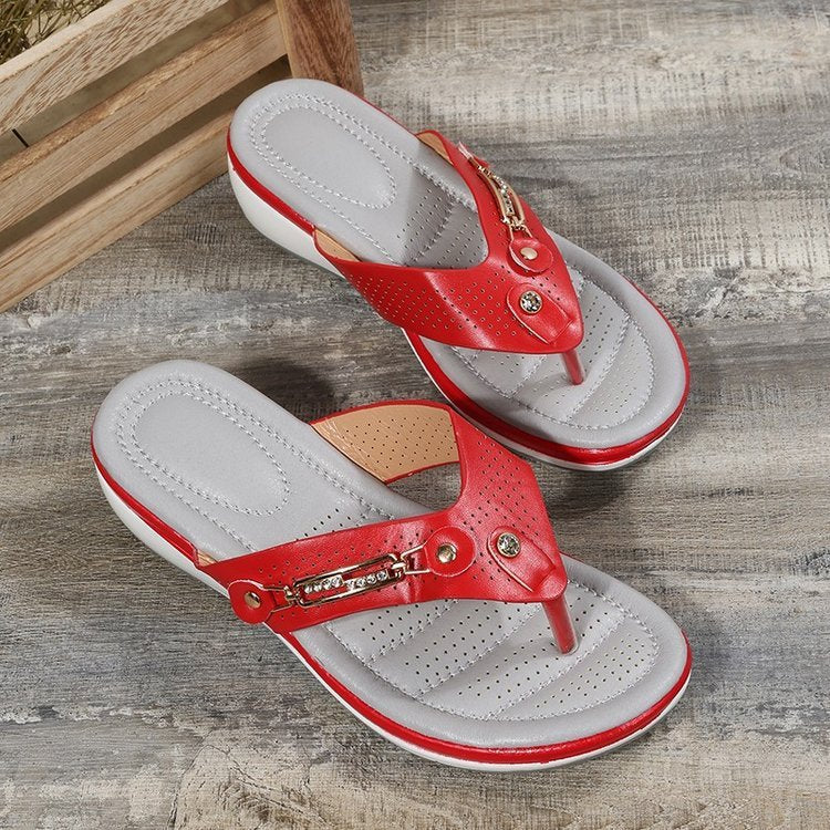 Adele – Wedge-Plattform Flip-Flops mit Zehentrenner