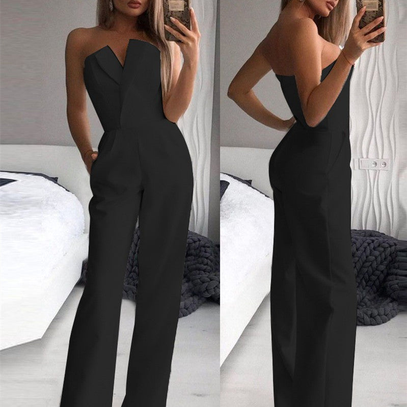 Damen Eleganter Jumpsuit Bandeau Stil für Party, Abend und Freizeit