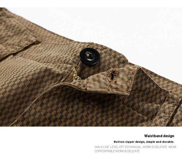 Billy – Sommer Herren Cargo Shorts mit gestreiftem Retro-Design