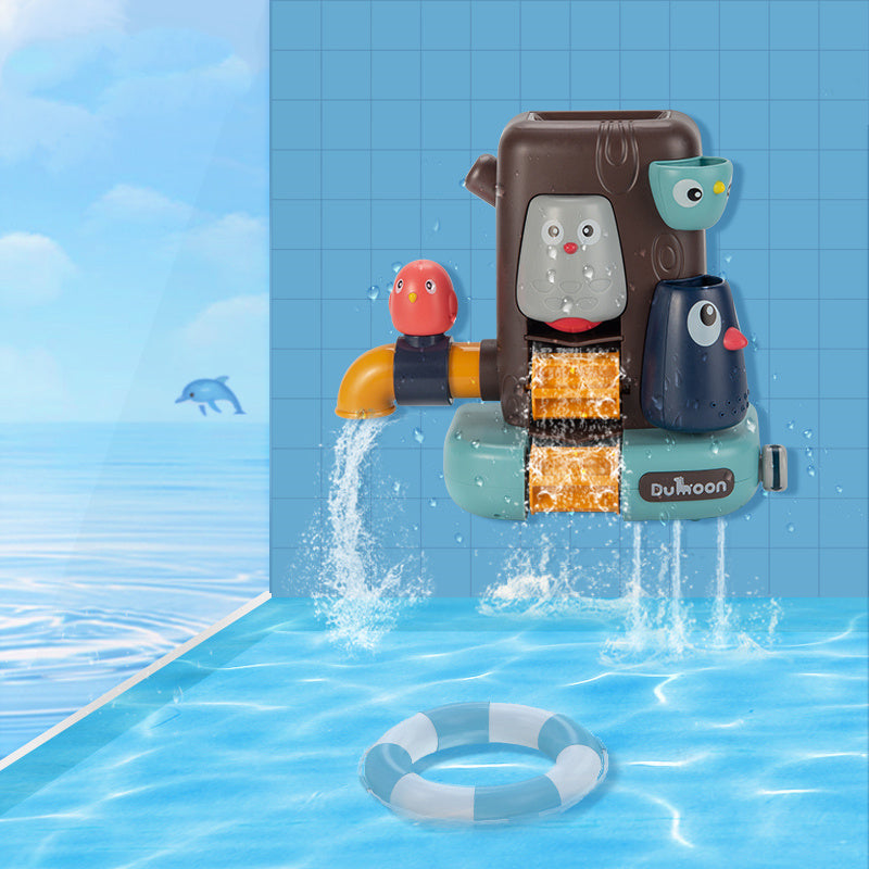 Kinder Wasserbahn Spielzeug Baumhaus Wasserrad – Lernspielzeug für Jungen und Mädchen