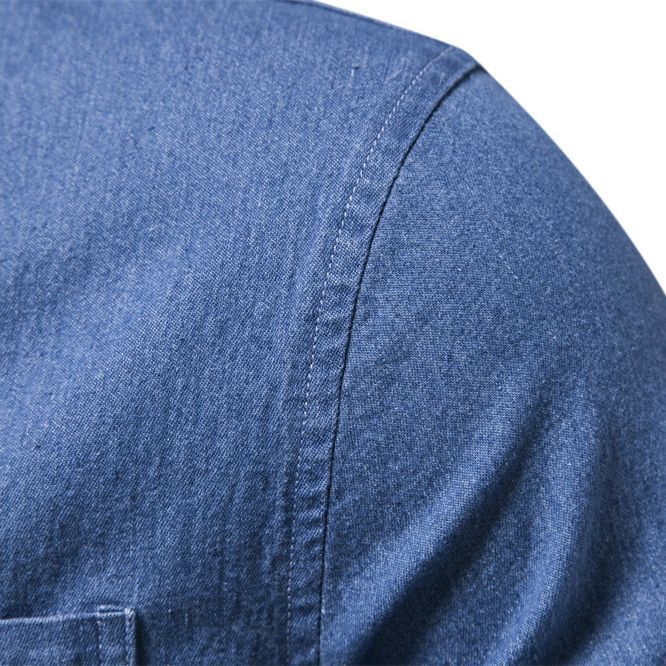 Keith – Modisches lässiges Denim Hemd ohne Bügeln