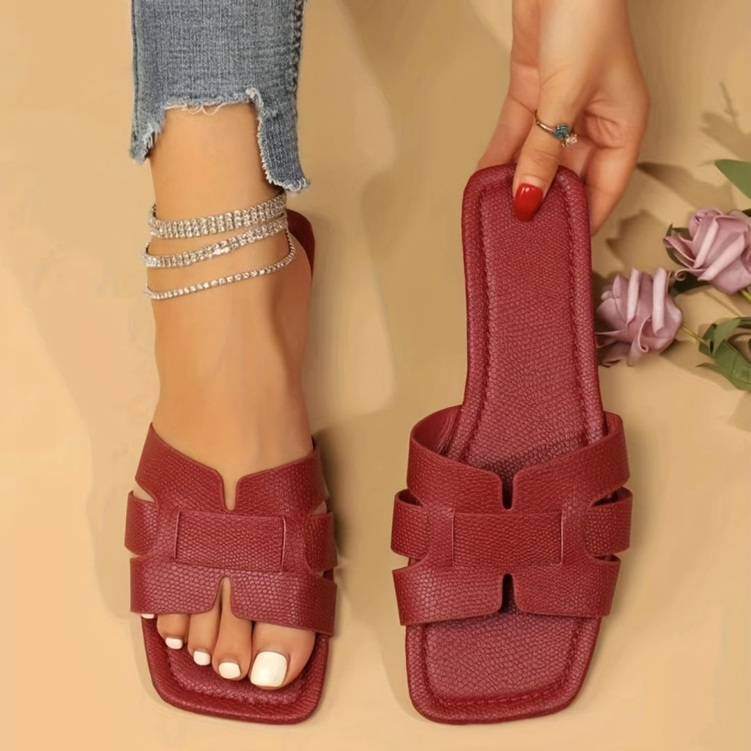 Adele – Flache Sandalen mit eckiger Spitze für Damen