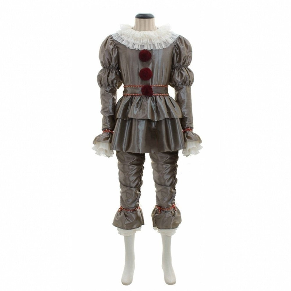 Halloween Kostüm Clown Pennywise für Erwachsene – Gruseliges Horror-Faschingskostüm