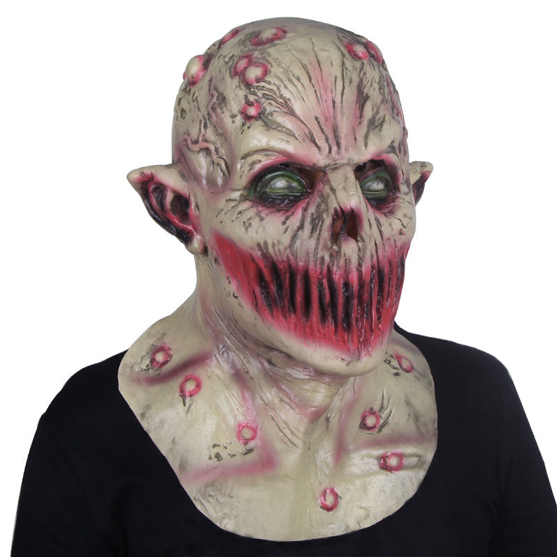 Halloween Unisex Latex Maske – Gruselige 'Deadly Silence' Party Vampir Maske für Erwachsene