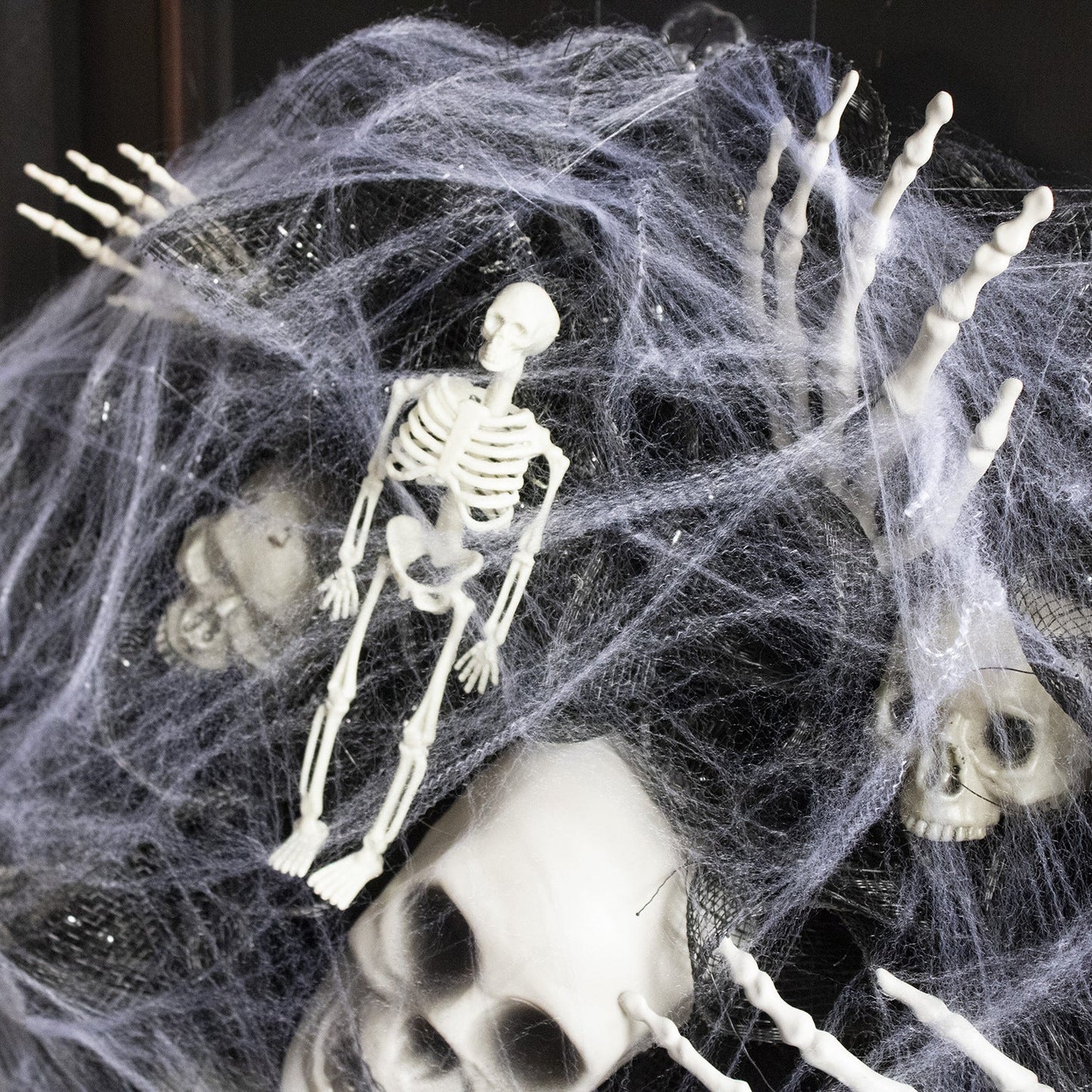 Halloween Türkranz Skelett Girlande – Gruselige Haustür Dekoration für Halloween-Partys
