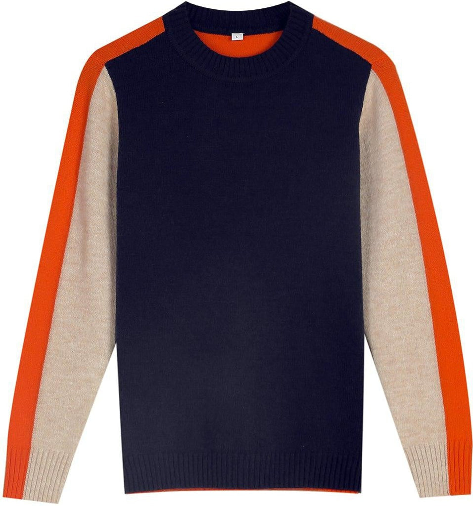 Damen Pullover Modern Colorblock Urban Style Freizeit & Büro