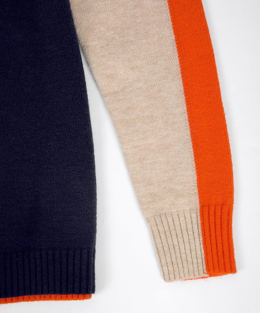 Damen Pullover Modern Colorblock Urban Style Freizeit & Büro