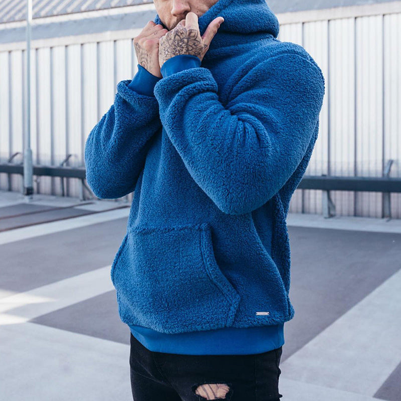 Herren Kapuzenpullover Plüsch Hoodie – Kuschelig, Modern & Bequem für Alltag und Freizeit