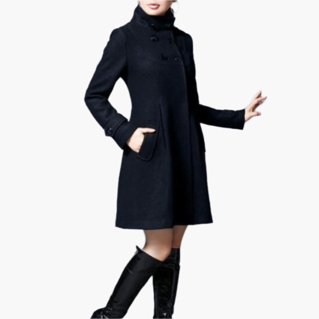 Damen Wintermantel Eleganter A-Linien Trenchcoat mit Kapuze – Perfekt für Alltag und besondere Anlässe