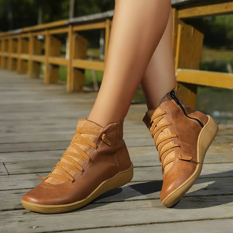 Damen Komfort-Stiefelette für Alltag und Freizeit – Modische und Bequeme Herbst-/Winter-Schuhe