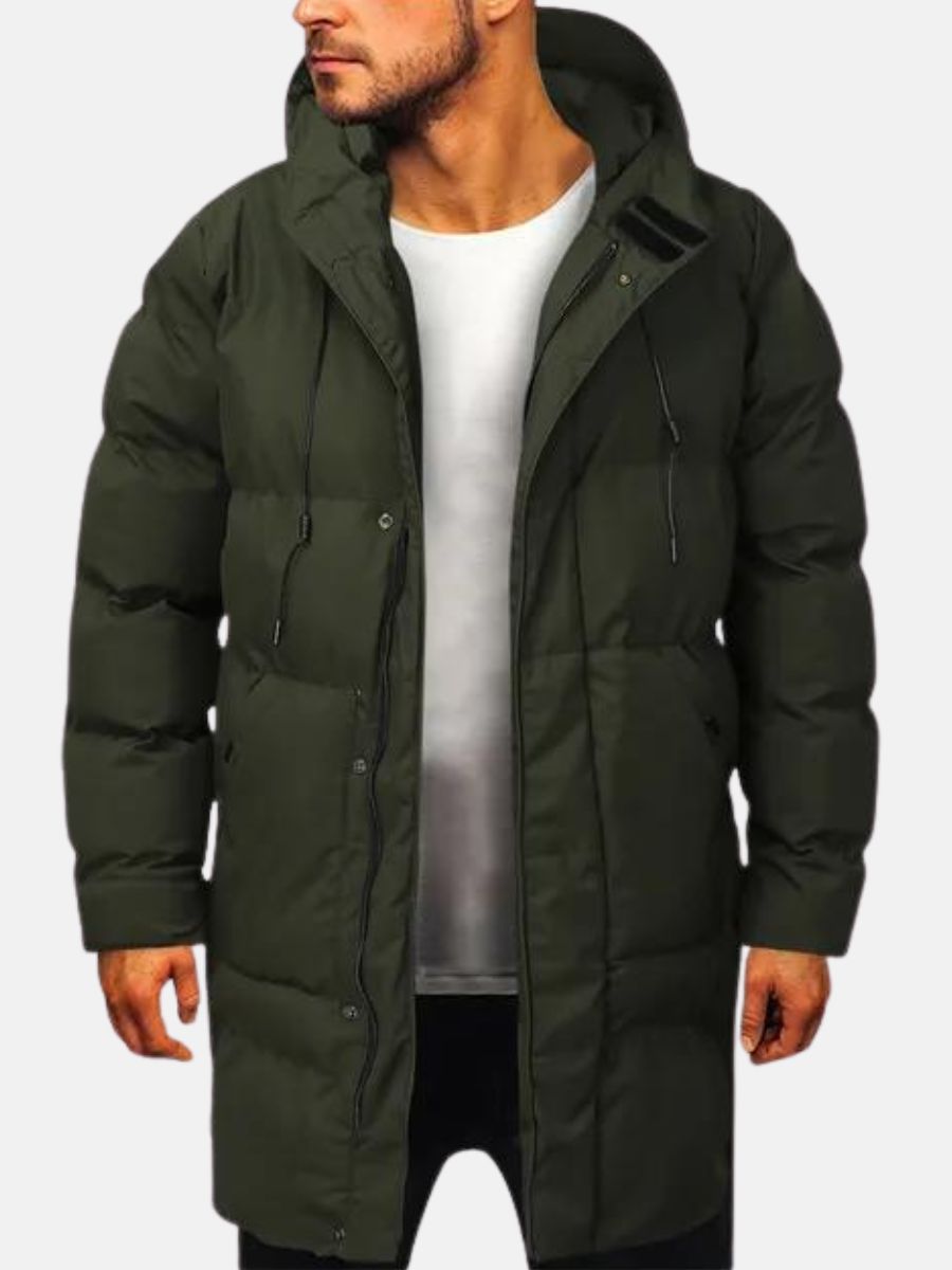 Herren Winter Parka – Langer, Steppmantel für Outdoor & Alltag, Komfort und Stil