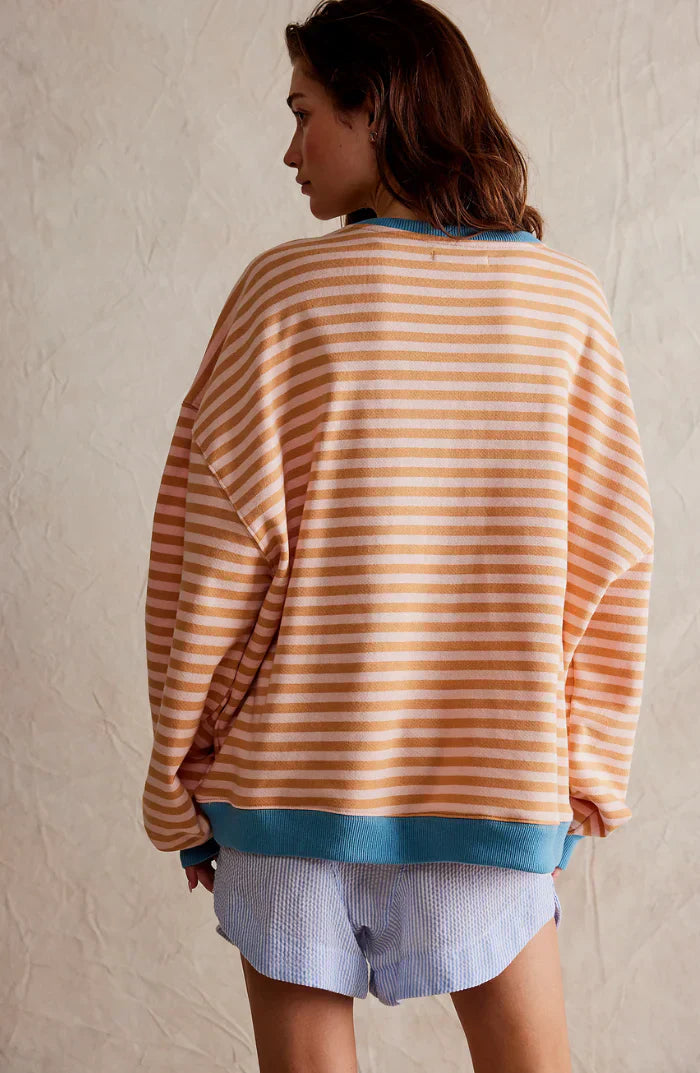 Damen Oversized Streifenpullover – Lässiger Herbst Sweater für Alltag & Freizeit