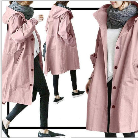 Damen Übergangsjacke mit Kapuze – Lässiger Mantel für Alltag und Freizeit