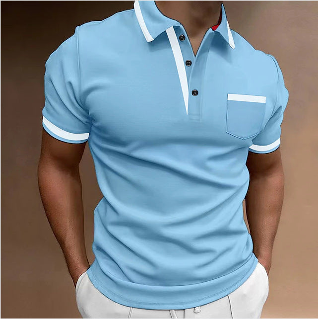 Herren Slim Fit Polohemd – Elegantes Freizeitshirt mit Kragen und Brusttasche, Kurzarm