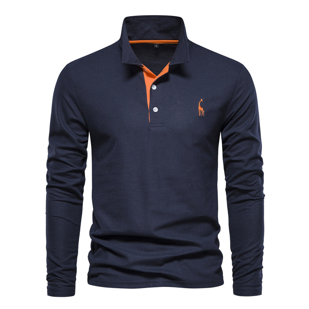 Herren Langarm Poloshirt Klassisch Modern Business & Freizeit