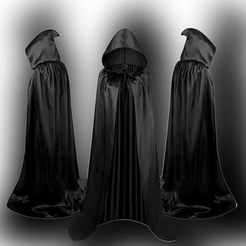 Halloween Umhang für Erwachsene – Vampir Cape mit Kapuze, Wendeumhang für gruselige Kostüme & Partys