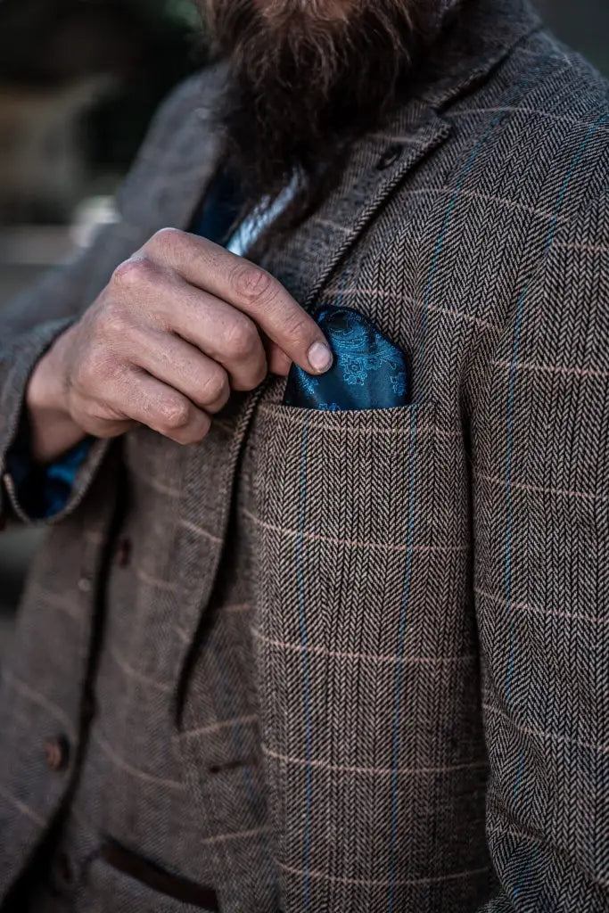 Herren Doppeltreihiges Dreiteiliges Anzugset – Klassischer Britischer Stil für Hochzeit, Business & Gala