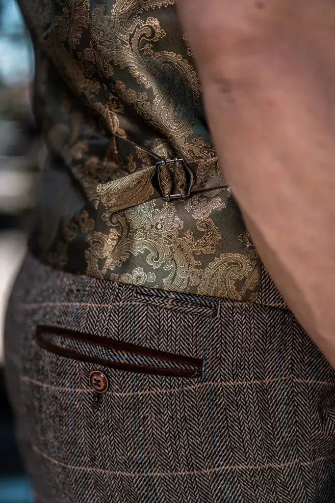Herren Doppeltreihiges Dreiteiliges Anzugset – Klassischer Britischer Stil für Hochzeit, Business & Gala