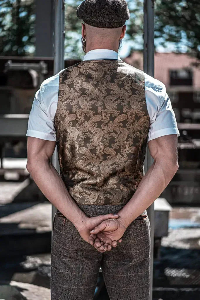 Herren Doppeltreihiges Dreiteiliges Anzugset – Klassischer Britischer Stil für Hochzeit, Business & Gala