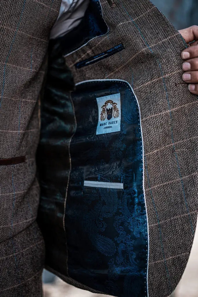 Herren Doppeltreihiges Dreiteiliges Anzugset – Klassischer Britischer Stil für Hochzeit, Business & Gala