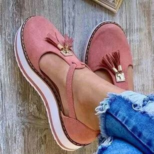 Andrea – Fransen-Plattform-Sandalen
