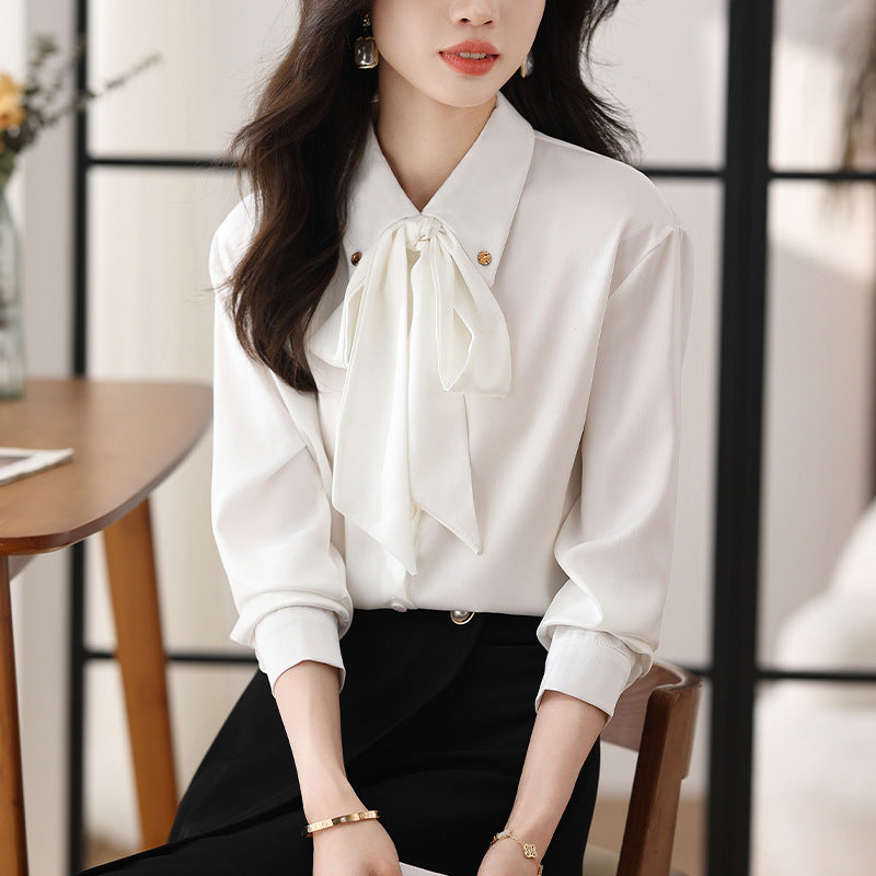 Emily – Chiffon Bluse mit langen Ärmeln