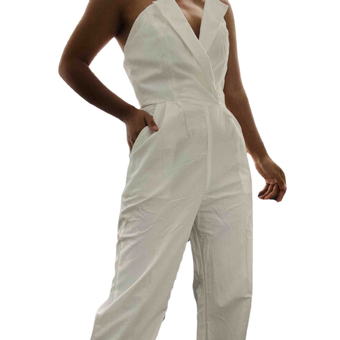 Damen Eleganter Jumpsuit Bandeau Stil für Party, Abend und Freizeit
