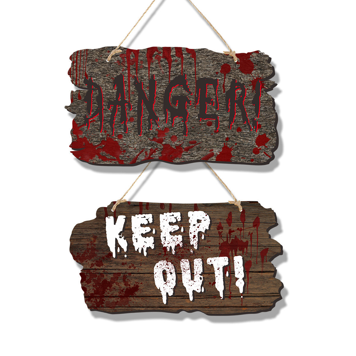 Halloween Türschild Set – Gruselige Dekoration für Halloween Partys und Trick-or-Treat