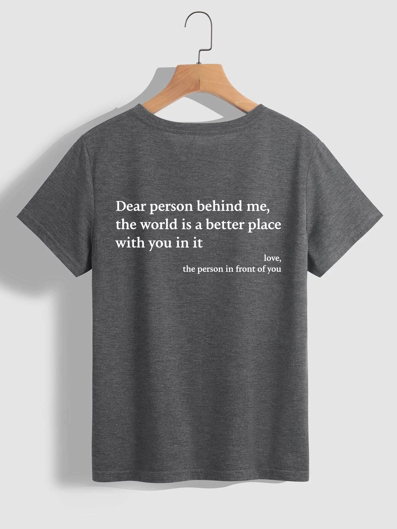 Carly – Damen T-Shirt mit Rundhalsausschnitt und Slogan