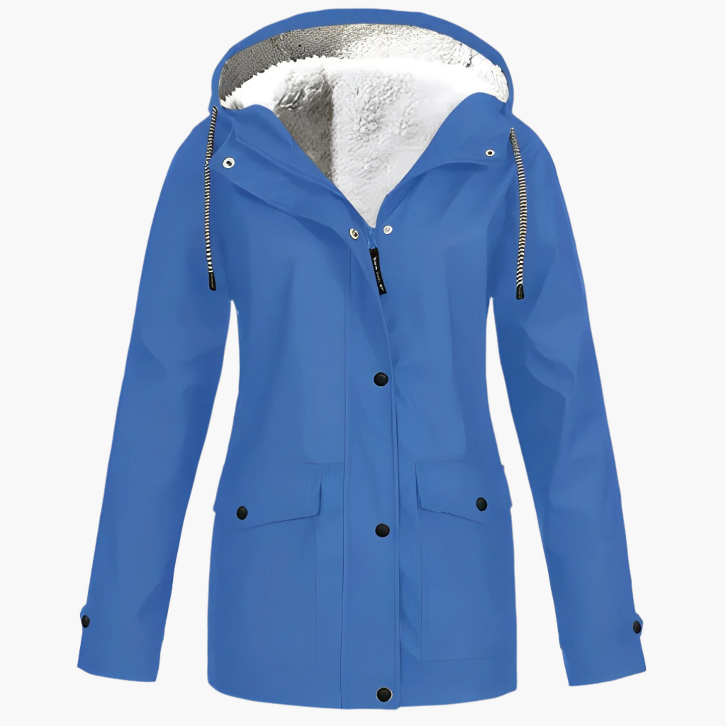 Damen Fleece Gefütterte Regenjacke für Winter Outdoor & Alltag – CozyShield Stilvoll & Warm