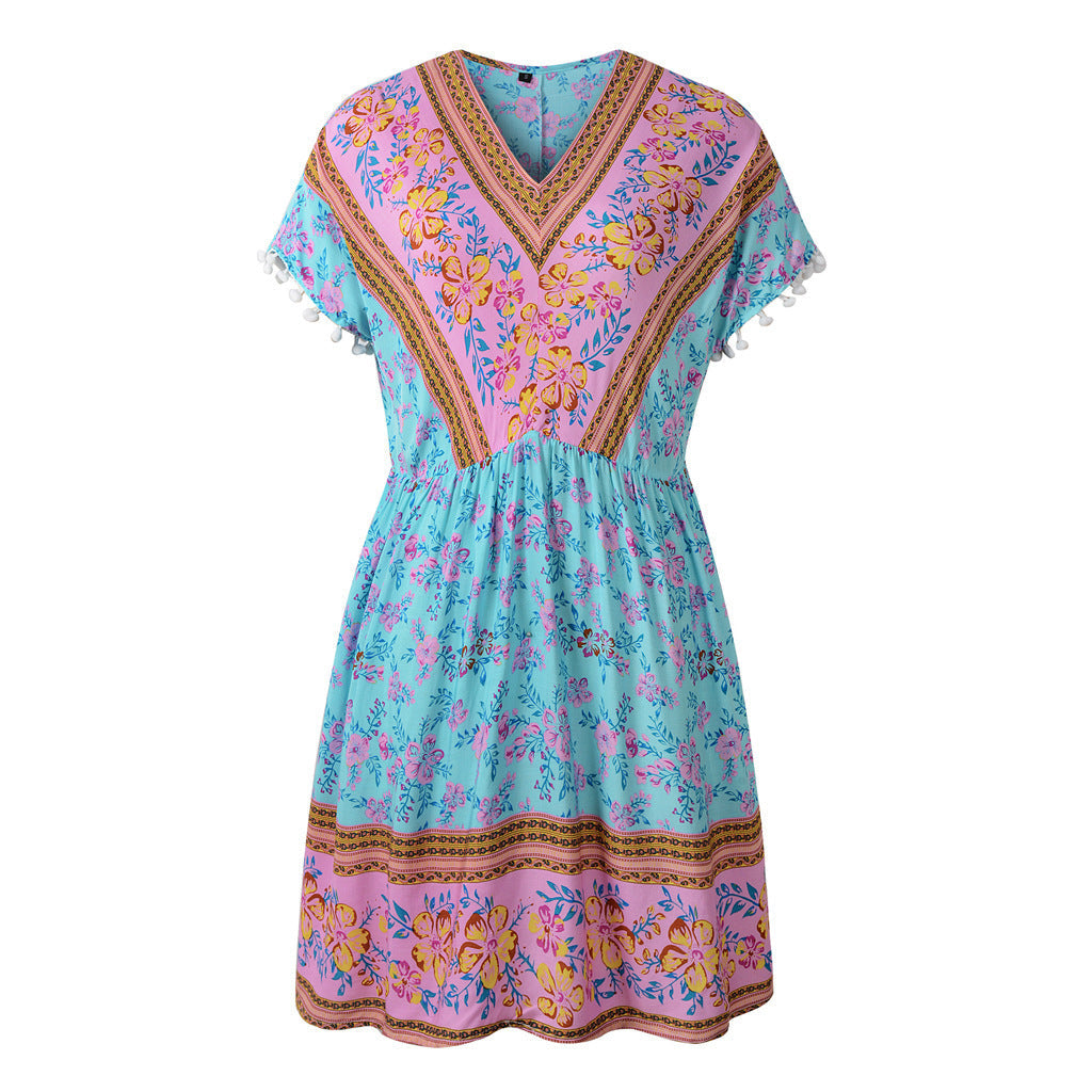 Shirley – Sommerliches Boho-Kleid mit Blumenmuster