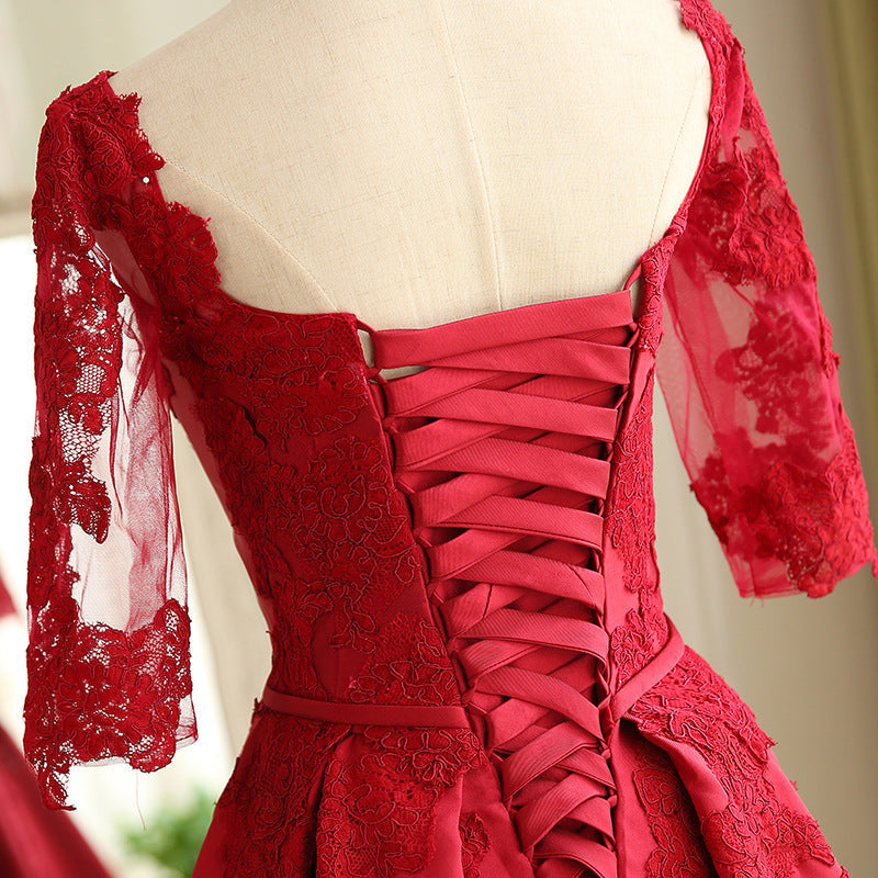 Ruby – Mid-Ärmel Braut Toastkleid Abendkleid