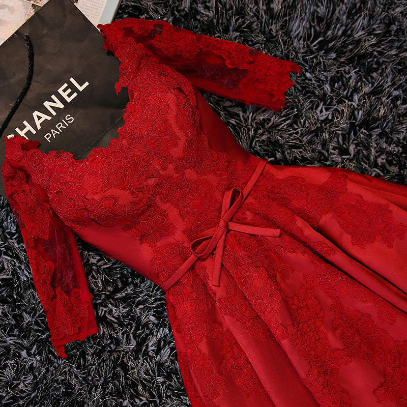 Ruby – Mid-Ärmel Braut Toastkleid Abendkleid