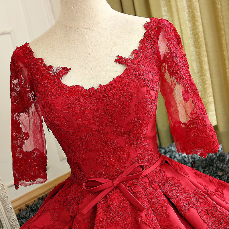 Ruby – Mid-Ärmel Braut Toastkleid Abendkleid