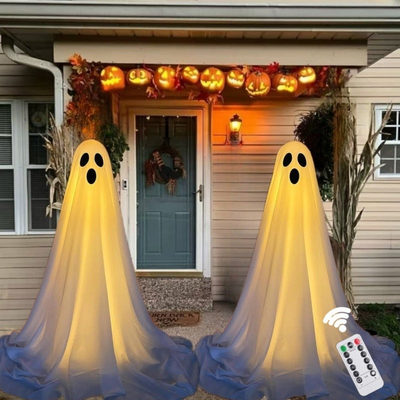 Halloween Deko Geister Figuren mit LED – Lustige & Gruselige Halloween Dekoration für Party & Zuhause