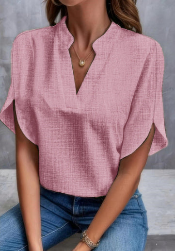 Pamela – Elegante Chiffonbluse mit V-Ausschnitt für Damen