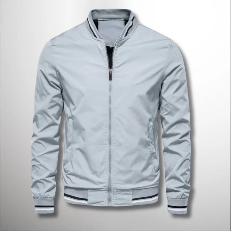 Herren Bomberjacke Freizeit & Sport – Stylische Übergangsjacke mit Streifenkragen