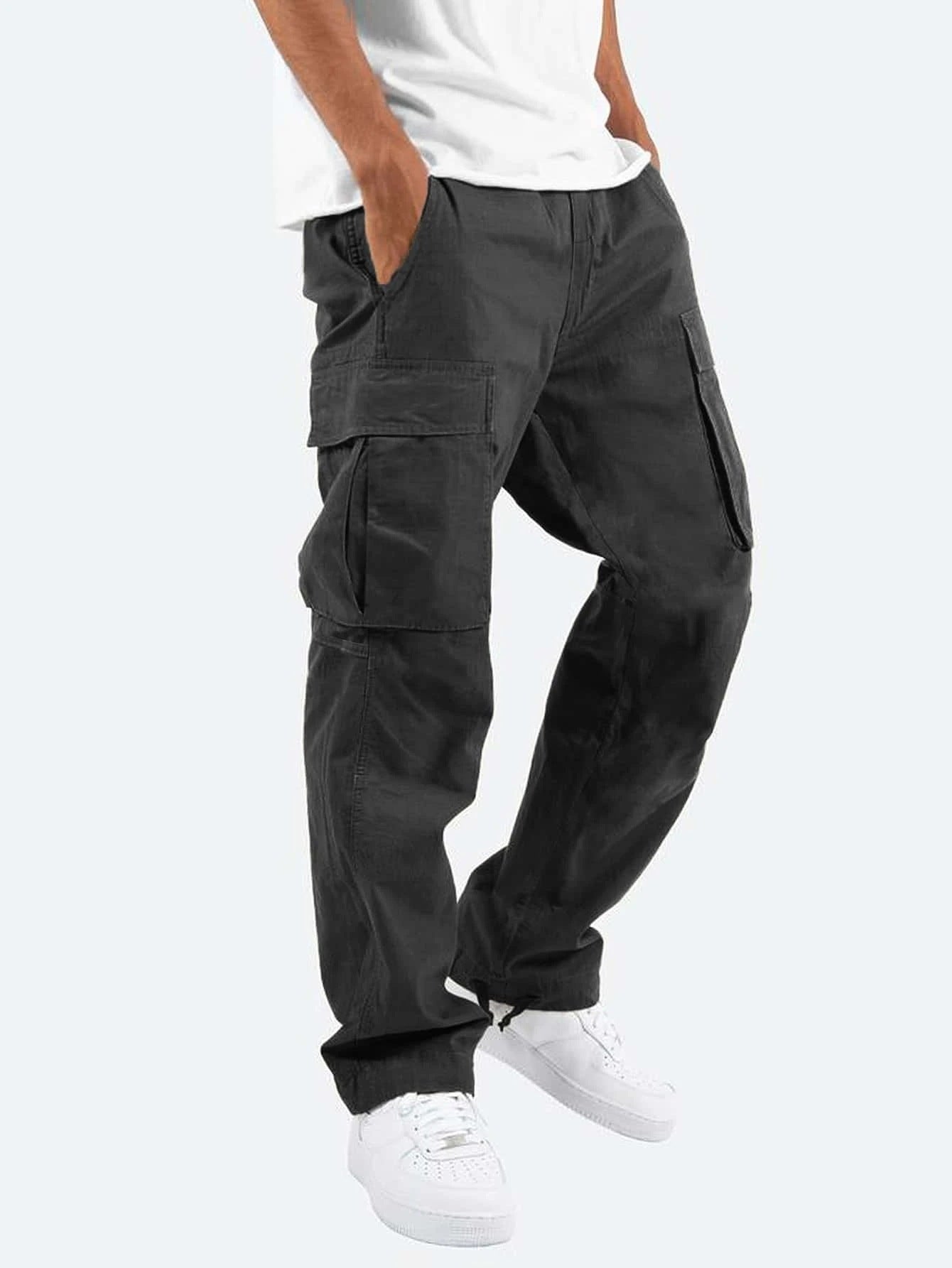 Herren Cargo-Hose im Streetwear-Stil – Bequeme Freizeithose mit geradem Schnitt und großen Taschen