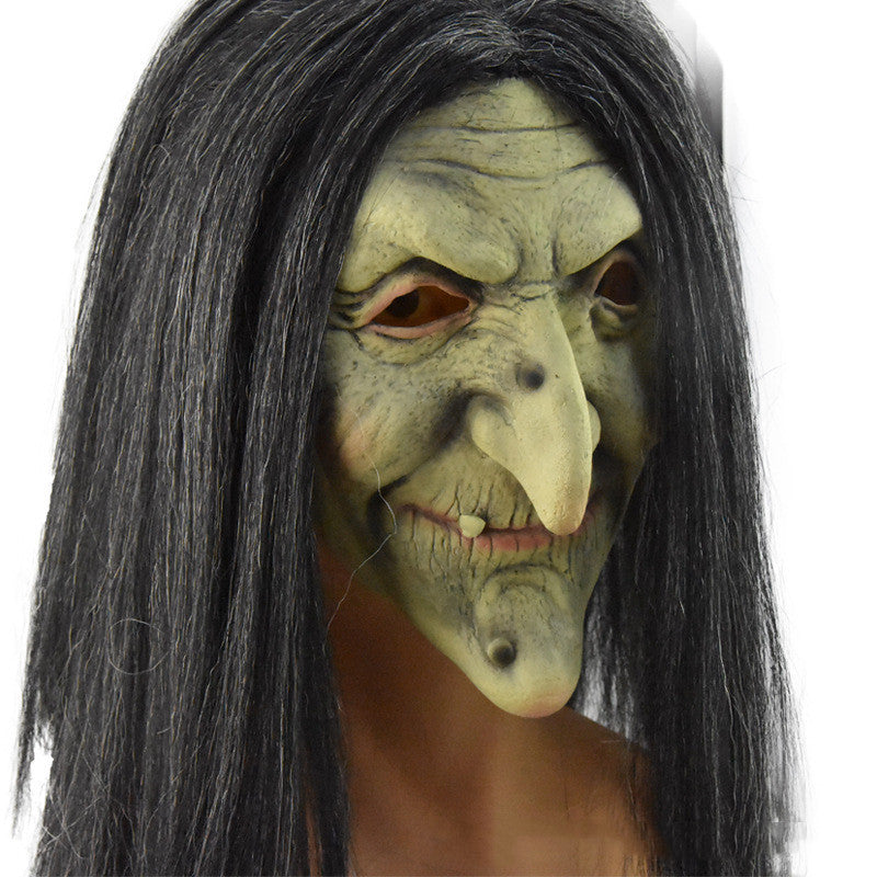 Halloween Hexenmaske für Erwachsene – Gruselige Verkleidung für Kostümpartys & Deko