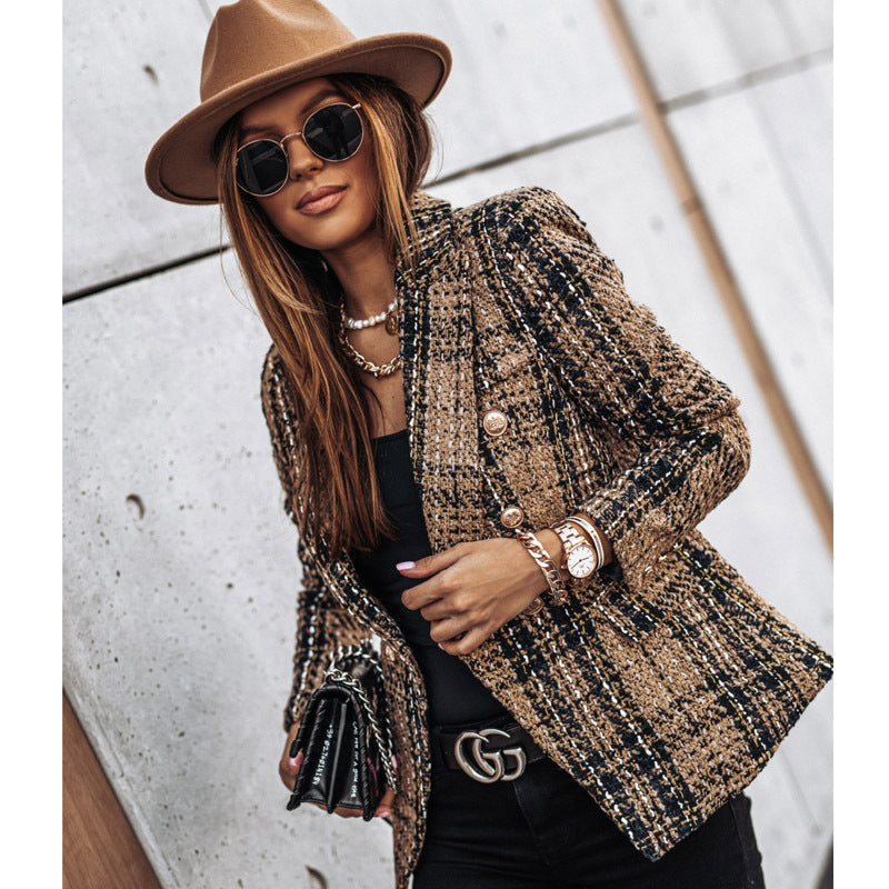 Oscar – Schmal geschnittener Blazer mit Karo-Muster