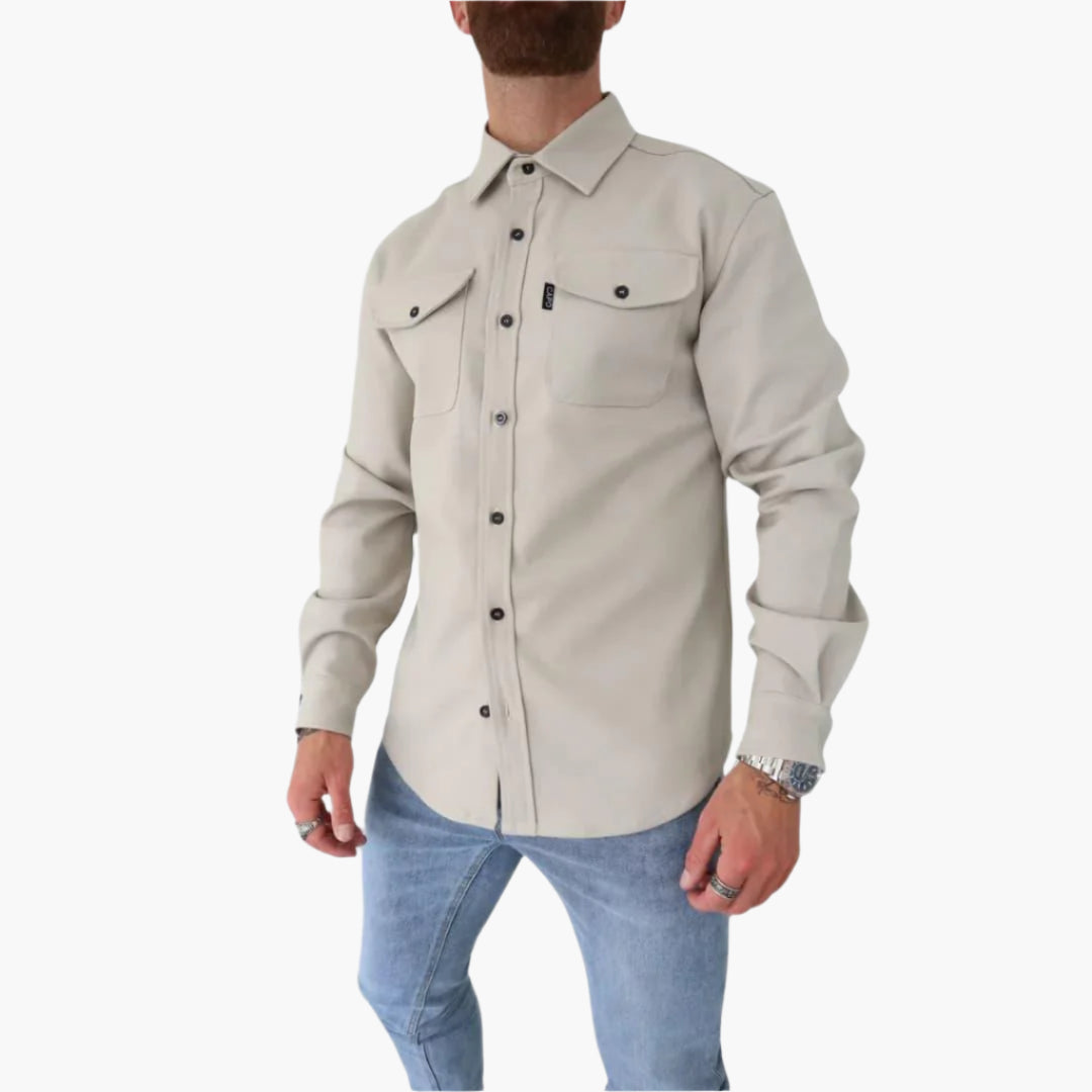 Herren Overshirt Jacke – Modernes Button-Through Design, Vielseitiger Stil für Freizeit und Business