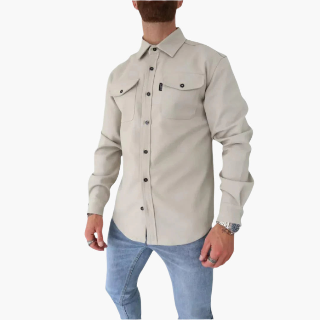 Herren Overshirt Jacke – Modernes Button-Through Design, Vielseitiger Stil für Freizeit und Business